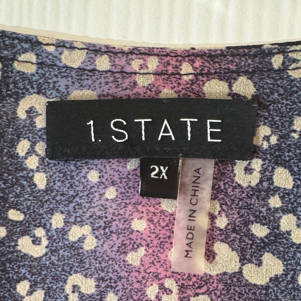 1. State Multicolor Patterned Blouse - Picture 2 of 5
